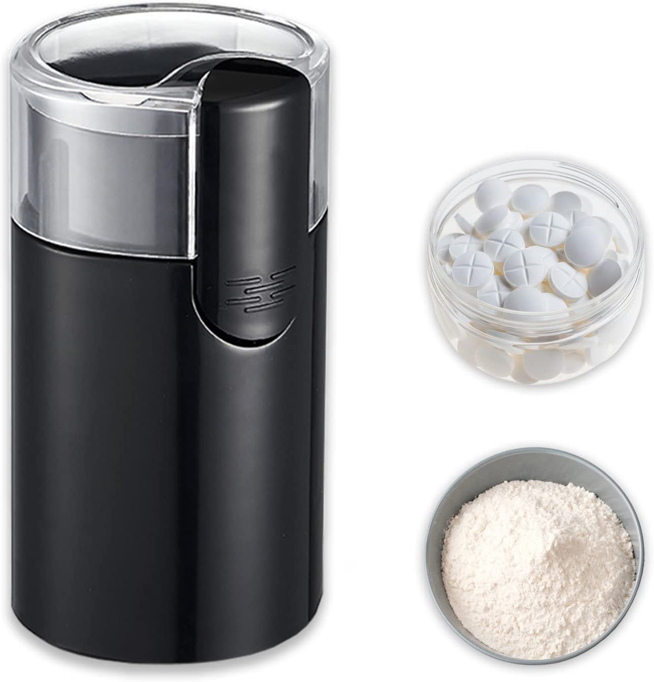 Electric Pill Crusher Grinder, Grind The Medicine and Vitamin Tablets of Different Sizes into Fine Powder-Pill Grinder for Elderly, Children or Pets, Pill Cutters for Small or Large Pills